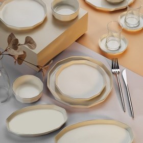 Resim Aryıldız Amber Platin 32 Parça 6 Kişilik Kahvaltı Takımı 