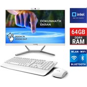 Resim Turbox Taxpro1 I5 12450H 64GB Ddr4 1tb SSD 23.8 Inç Fhd Dokunmatik Bt Webcam Wifi All In One Pc 