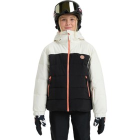 Resim Roxy Snowyhill Puffy Girl Çocuk Siyah Snowboard Ceketi 