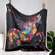 Resim Fernca1 Çizgili Eşarp Ipek Eşarp 70CM Küçük Kare Kafa Bandı Saç Türbanı Kravat Çanta (Yurt Dışından) 