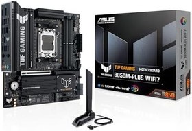 Resim ASUS TUF GAMING B850M-PLUS WIFI7 AMD B850 AM5 DDR5 8000 DP HDMI 3x M2 USB3.2 Gen 2x2 WiFi 7 + BT AURA RGB 2.5Gbit LAN mATX 14+2+1 Güç Aşamaları, 1xGen5 M.2, Ready for Advanced AI PC 