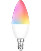 Resim Qingmipy E14 Akıllı Mum Ampülü 5w Rgb+ww+cw, Tuya Uygulaması Ve Ses Kontrolü, 85-265v, Işık Ayarlamalı Ev Akıllı Aydınlatma 