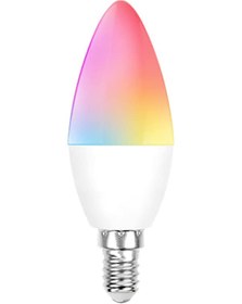 Resim Qingmipy E14 Akıllı Mum Ampülü 5w Rgb+ww+cw, Tuya Uygulaması Ve Ses Kontrolü, 85-265v, Işık Ayarlamalı Ev Akıllı Aydınlatma 