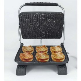 Resim Dökümix Demir Döküm Granit Gri 1800 Watt 4-6 Dilim Ev-Sanayi-Büfe Tipi Tost Makinası Ve Izgara 