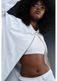 Resim Nike Naomi Osaka Oversized Dress Gold Fermuar Bol Kesim Kadın Elbise Beyaz 
