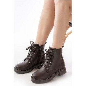 Resim 02-2003 Kahve Galata Bağcıklı Fermuarlı Günlük Kadın Bot Diğer 