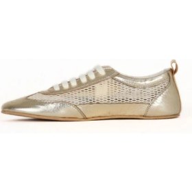 Resim Bueno Shoes Altın Parlak Deri Kadın Düz Babet 01WE5501 01WE5501 
