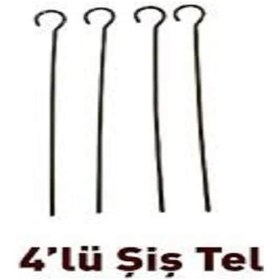 Resim Airfryer Şiş Teli Xxl Airfryer Izgara Şiş Teli Izgara Seti şiş tel 4 lu Takım 