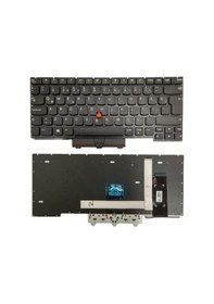 Resim Lenovo Thinkpad E14 Gen4, 21eb, 21ec Uyumlu Klavye Tuş Takımı Tuş Seti Led Işıklı Siyah Türkçe 