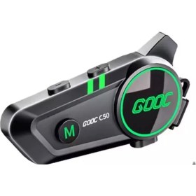 Resim Arell Teknoloji C50 2x Motosiklet Intercom Kask Kulaklık 1500 Mah Rgb Işıklı Çift Eşleşme 