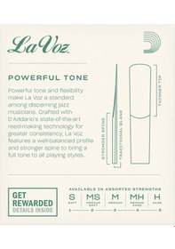 Resim D'addario Rjc10md La Voz Alto Saksafon Kamışı Medium Sertlik Profesyonel/caz - 10'lu Paket Dengeli Caz Performansı Ve Esnek Kullanım 