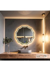 Resim Envara Günışığı Lazer Kumlamalı Lavabo & Banyo Aynası Dokunmatik Sensörlü 90 X 90 