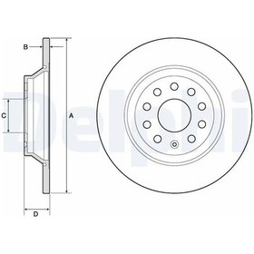Resim Vw Golf 7 Arka Fren Diski 2012-2020 Delphı Bg4751c 2adettir 