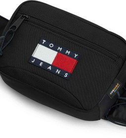 Resim Tommy Hilfiger Erkek Marka Logolu Günlük Kullanıma Uygun Siyah Bel Çantası AM0AM13872 BDS 