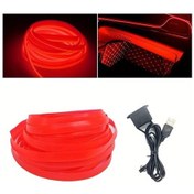 Resim Dream011 6mm Dikiş Kenarlı Neon Işık El Kablosu Oto İç Dekorasyon Kırmızı 4.95m 