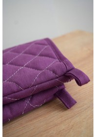 Resim Mor Yanmaz Ve Isıya Dayanıklı 2 Fırın Eldiveni Ve 2 Tutacak 