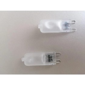 Resim G9 Duylu 40 Watt Buzlu Halojen Ampul Sarı Işık Boy:3,5 cm En:1,2 cm 2 Li Paket 