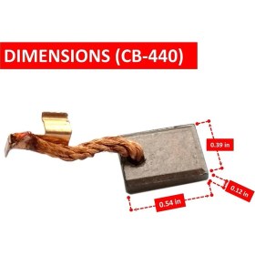 Resim Pdrplnt 193466-2-6 x CB-440 Karbon Fırçalar-Siyah (Yurt Dışından) 