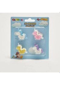 Resim 3d Eraser 4'lü Silgi Unicorn 3 Adet 