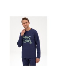 Resim Pierre Cardin Erkek İndigo Pijama Takım 50322652-320 İndigo 