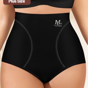 Resim MIOTAN Yüksek Bel Karın Kontrolü Şekillendirici Külotlar Kadınlar İçin, Büyük Beden, Dikişsiz, Rahat Kalıp, Kalça Kaldırma, Nefes Alabilen Polyester Karışımı, Siyah, Büyük Beden Külotlar 