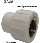 Resim ÇEÇEN HOME (2 ADET) İç Dişli Adaptör 20 Lik Nipel İç Dişli Nipel 