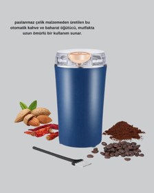 Resim Ilkeshop Otomatik Paslanmaz Çelik Kahve Ve Baharat Öğütücü 
