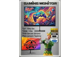 Resim Warbox HERO 24" Monitör i5 4570s 24gb Ram 256gb Ssd 250gb Hdd GT740 DDR5 4gb E.kartı Gaming PC 