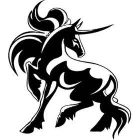 Resim Unicorn (Oto-Motor-Laptop-Duvar-Dekor) 30 x 33 cm 