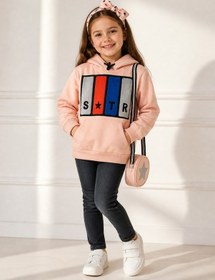 Resim Kız Çocuk Pudra Sweatshirt 