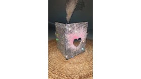 Resim Oasis Life Taşlı Ruhsat Kılıfı Kalp Aynalı Pembe Tüylü Özel Seri 