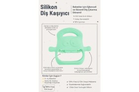 Resim Açık Yeşil Bebek Silikon Diş Kaşıyıcı 