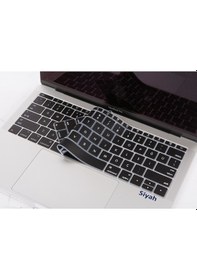 Resim Laptop Apple Uyumlu MacBook Pro Kılıf Klavye Koruyucu Us To Tr 13inç A1708 - 12inç A1534 İle Siyah 