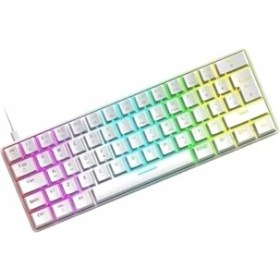 Resim Storemax Vooka Trol Red Switch Mini Rgb Oyun Klavyesi Gaming Mekanik 62 Tuşlu 18 Rgb LED USB Tip-C Kablosu Beyaz 