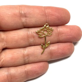 Resim Altın Kaplama Burç Çiçeği - Temmuz - Nilüfer 