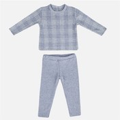 Resim Miespiga Ekoseli Bebek Pijama Takımı Gri|1 - 3 Ay 