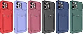 Resim Aksesuarcim Apple iPhone XS Max ile Uyumlu Silikon Kılıf Mat Renkli Kart Bölmeli Cüzdanlı Kamera Lens Korumalı Kapak Kartix Koyu Yeşil 