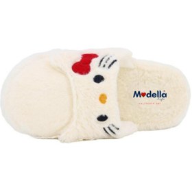 Resim Modella Life Kadın Ev Terliği Kedicik Figürlü Peluş Ev Terliği Ses Yapmaz Taban Sıcak Şık Tasarım 