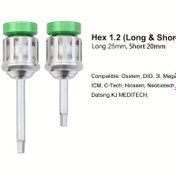 Resim 2 adet Paslanmaz Çelik Altı Başlı Vida, HEX1.2 Uzun + Kısa, Parlatılmış Bitiş, Unthreaded Sağ El Sürüş, Düz Başlı Stil, Farklı Set Vida ile Etkili Bağlantı için 