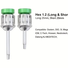 Resim 2 adet Paslanmaz Çelik Altı Başlı Vida, HEX1.2 Uzun + Kısa, Parlatılmış Bitiş, Unthreaded Sağ El Sürüş, Düz Başlı Stil, Farklı Set Vida ile Etkili Bağlantı için 