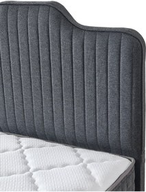 Resim Menekşe Tek Kişilik Sandıklı Baza Ve Dekoratif Başlık 2 Li Set 100 x 200 