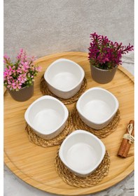 Resim Mesamia Çerezlik-reçellik 4'lü Set Beyaz 