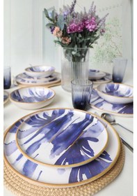 Resim Keramika Brush & Bloom Yemek Takımı 18 Parça 6 Kişilik 22956 