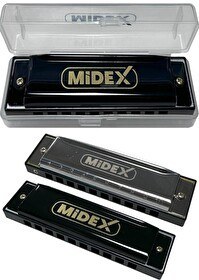 Resim Midex HN-10BK Siyah Örf Aletleri 10 Delikli Mızıka 