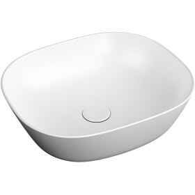 Resim VitrA Plural 7810b401-0016 Kare Alçak Çanak Lavabo, Clean, 45 Cm, Mat Beyaz 