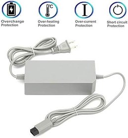 Resim Wii Konsol Sistemi için Güç Kaynağı Adaptörü Şarj Cihazı ABD Fişi Güç Adaptörü Kablosu 