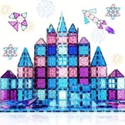 Resim 75/86/96/100/106 parça yığma manyetik yapı blokları, manyetik blok seti, DIY eğitici çocuk oyuncakları, 3 yaş ve üzeri erkek kız çocuklar için, Halloween, okula dönüş sezonu hediyesi 