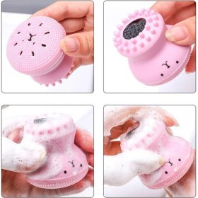 Resim Xnews Etkili Mini El Yüz Cilt Temizleme Fırçası Silikon Temizlenmesi Kolay Siyah Nokta Giderici- 