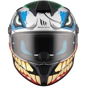 Resim Mt Targo S Joke A5 Gloss Kapalı Motosiklet Kaskı Grafik 