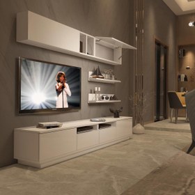 Resim Decoraktiv Trendstyle 5220S Mdf Tv Ünitesi Tv Sehpası - Parlak Beyaz 